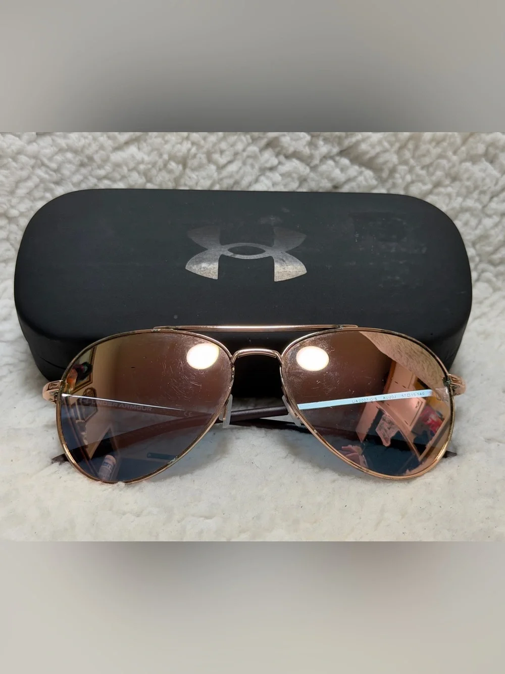 Under Armour UA 0007ls Au2 Metal Aviator Sunglasses Gold / Rose Gold